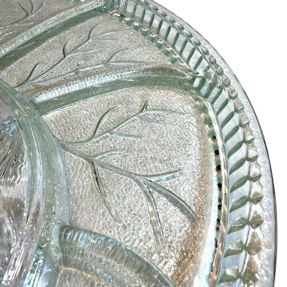 Indiana Glass Clear Pebble Leaf, Tree of life, Deviled Egg, Serving Tray… - Picture 8 of 10